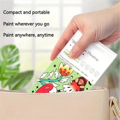 Watercolor Coloring Book Kids Drawing Paper Paintbrush Halloween