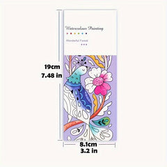 Watercolor Coloring Book Kids Drawing Paper Paintbrush Halloween