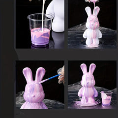 Embryo Rabbit Fluid Rabbit Embryo Rabbit DIY Handcraft Couple Doodle Painted