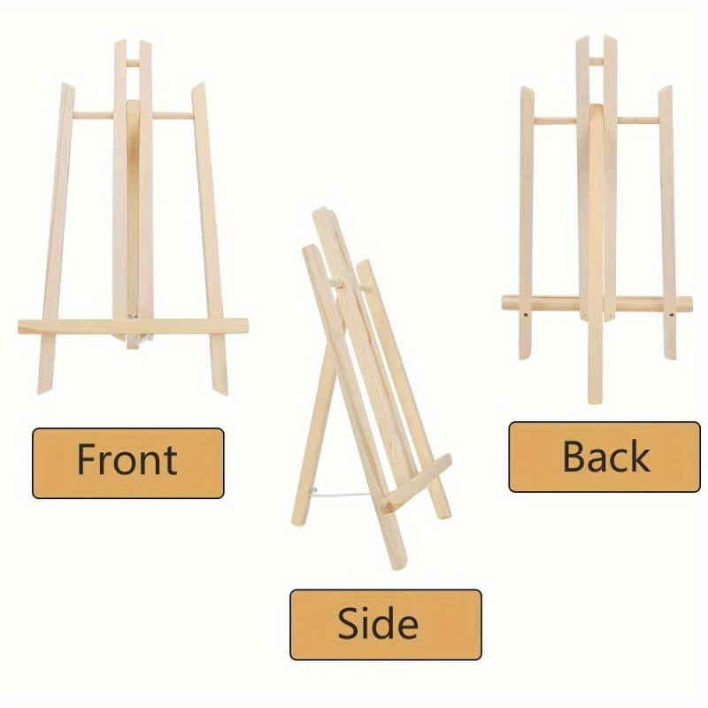 3pcs Wooden Easel Desktop Painting Easel Trapezoidal Display Rack