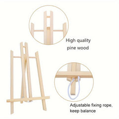 3pcs Wooden Easel Desktop Painting Easel Trapezoidal Display Rack