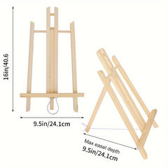 3pcs Wooden Easel Desktop Painting Easel Trapezoidal Display Rack