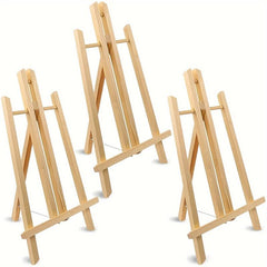 3pcs Wooden Easel Desktop Painting Easel Trapezoidal Display Rack