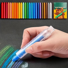 2 Boxes Water Soluble Colored Chalks for Art, Teaching, and Drawing