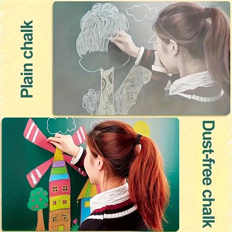 2 Boxes Water Soluble Colored Chalks for Art, Teaching, and Drawing