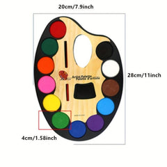 12 Colors Watercolor Powder Paint Set for DIY Craft Art Painting