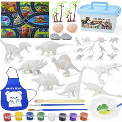 DIY Painted Dinosaur Model Coloring Game Set