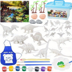 DIY Painted Dinosaur Model Coloring Game Set