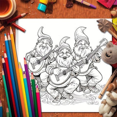 The Secret World Of Gnome Coloring Book - Christmas Party Gift