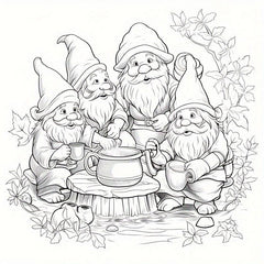 The Secret World Of Gnome Coloring Book - Christmas Party Gift