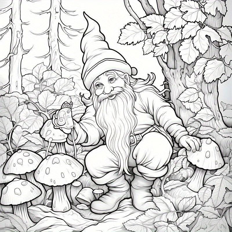 The Secret World Of Gnome Coloring Book - Christmas Party Gift