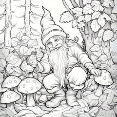The Secret World Of Gnome Coloring Book - Christmas Party Gift