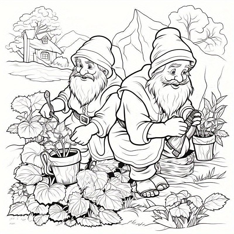 The Secret World Of Gnome Coloring Book - Christmas Party Gift