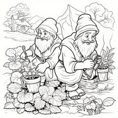 The Secret World Of Gnome Coloring Book - Christmas Party Gift