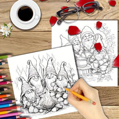 The Secret World Of Gnome Coloring Book - Christmas Party Gift