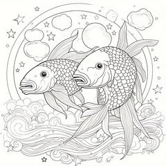 Constellation Themed Coloring Book w/ 22 Thickened Pages - Holiday Party Gift