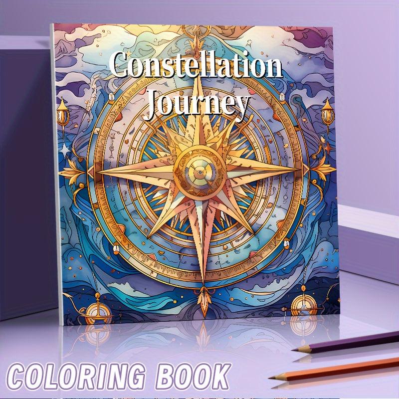 Constellation Themed Coloring Book w/ 22 Thickened Pages - Holiday Party Gift