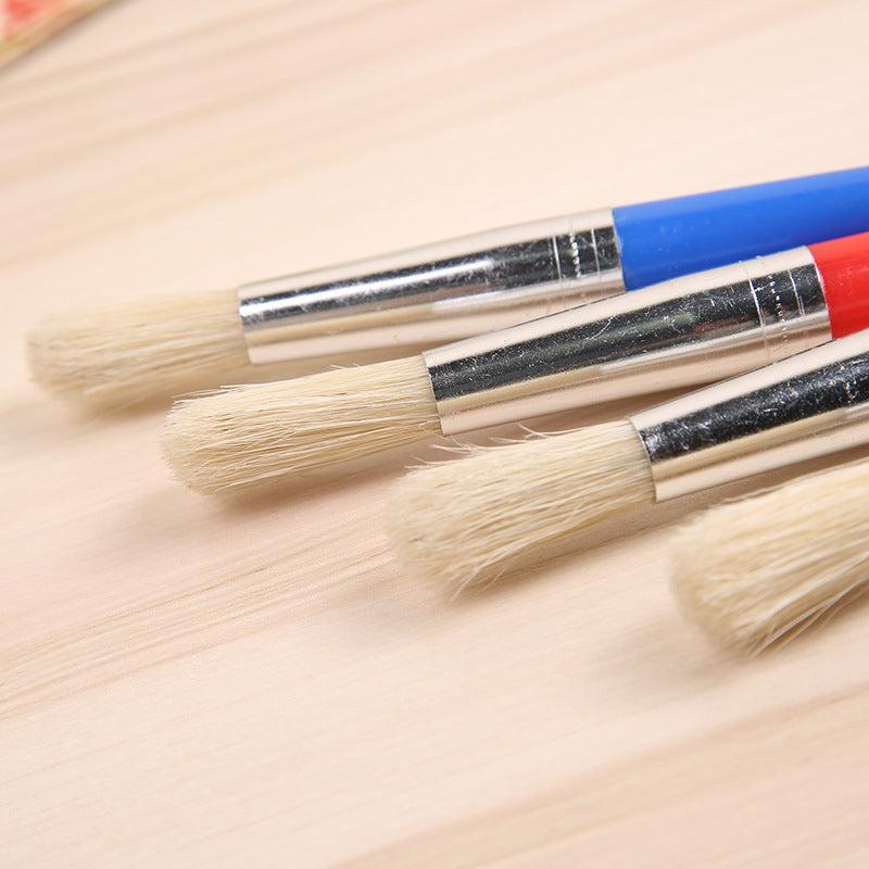 4 Round Headed Pig Hair Painting Acrylic Water Powder Watercolor Pen
