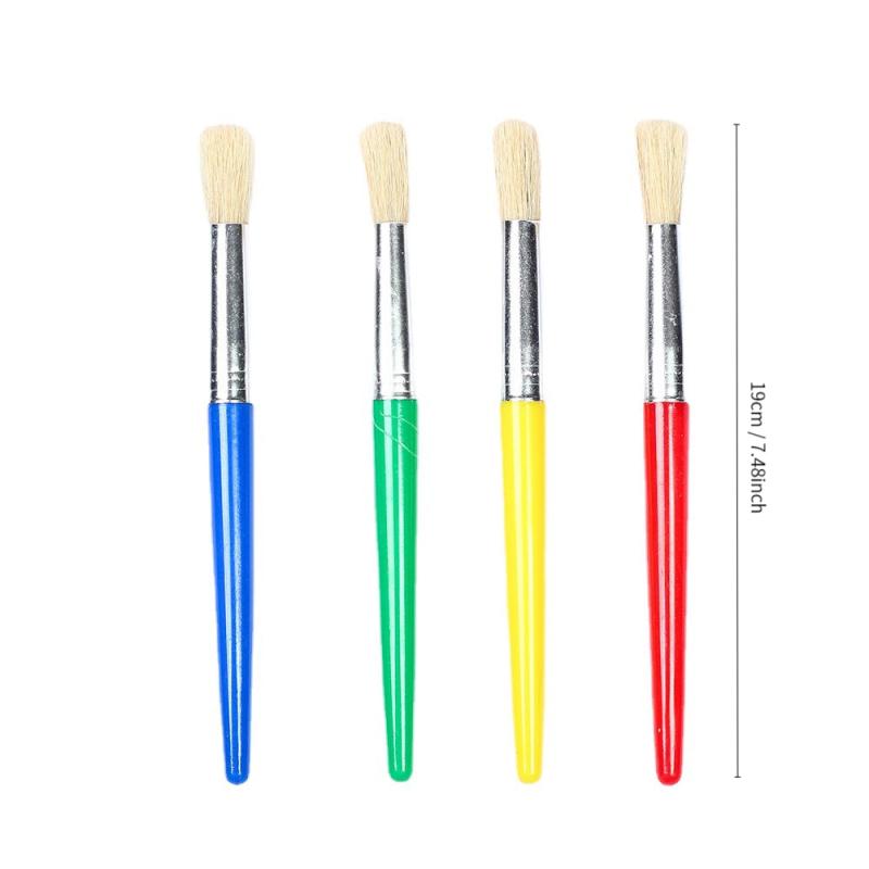 4 Round Headed Pig Hair Painting Acrylic Water Powder Watercolor Pen