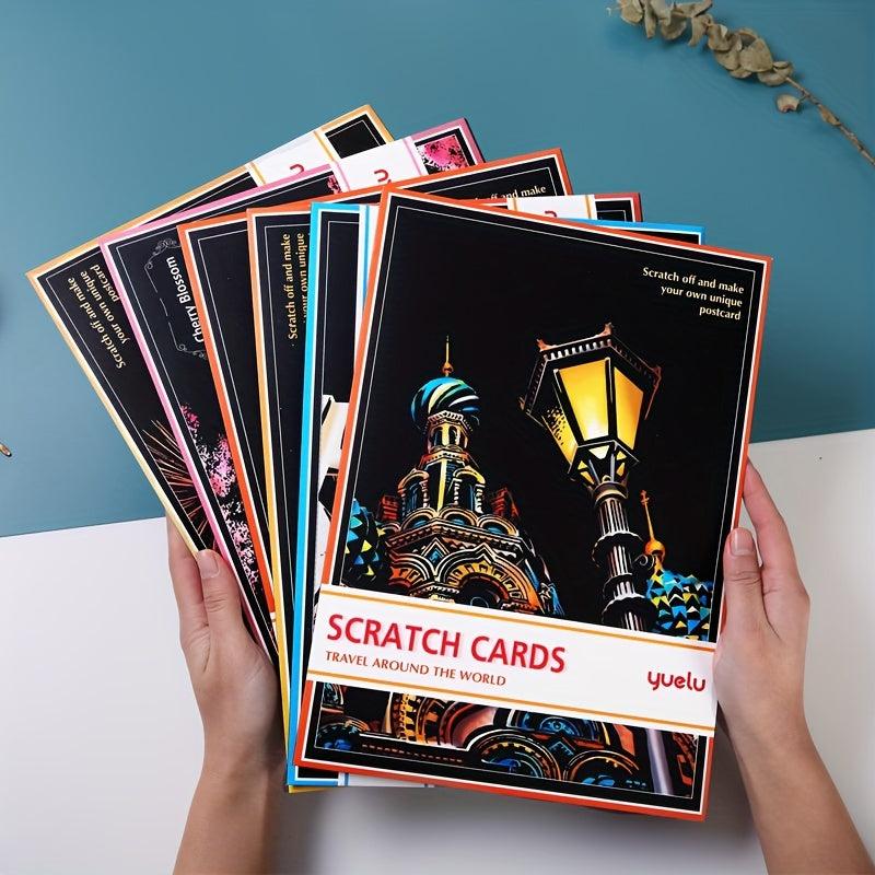 4pcs Scratch Art for Adults Rainbow Scratch Off Paper Set