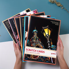 4pcs Scratch Art for Adults Rainbow Scratch Off Paper Set