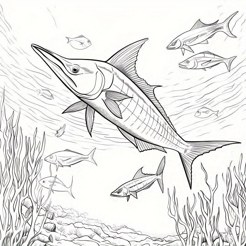 22pcs Fantasy Underwater World Coloring Book - Halloween Christmas Holiday Party
