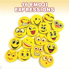 10pcs Happy Face Pencil Erasers School Supplies Teacher Rewards
