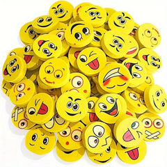 10pcs Happy Face Pencil Erasers School Supplies Teacher Rewards