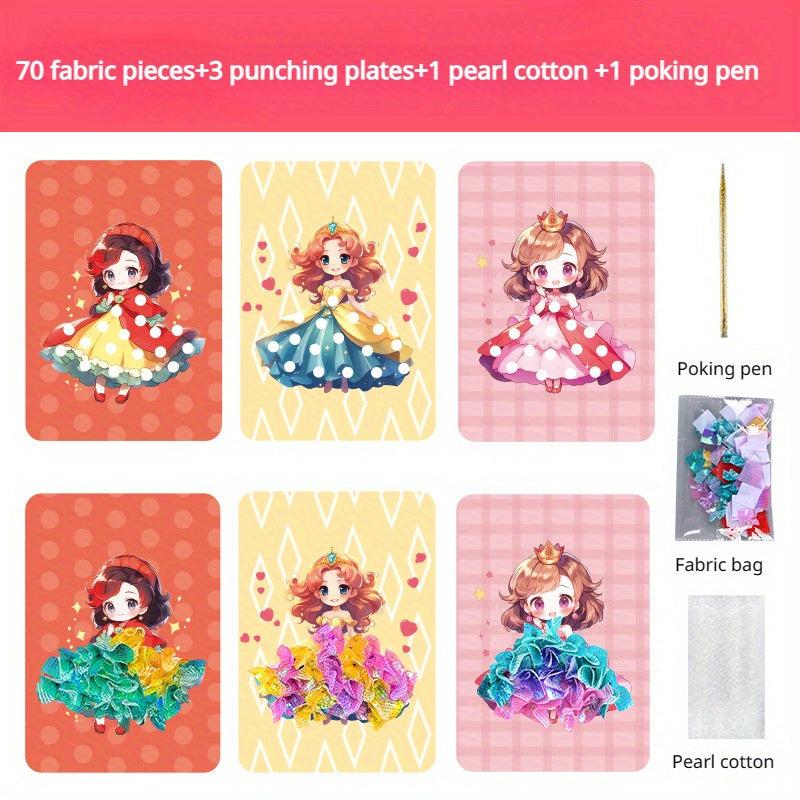 DIY Princess Mosaic Art Set with 500 Fabric Pieces
