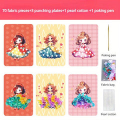 DIY Princess Mosaic Art Set with 500 Fabric Pieces