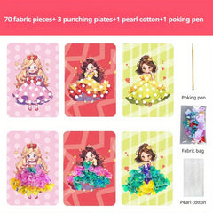 DIY Princess Mosaic Art Set with 500 Fabric Pieces