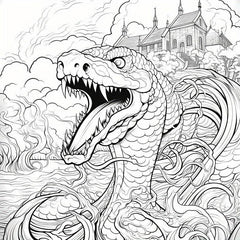 40pcs Pictures 20pcs Thickened Paper Horror Monster Coloring Book