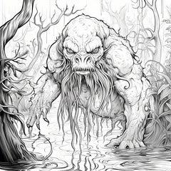 40pcs Pictures 20pcs Thickened Paper Horror Monster Coloring Book