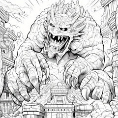 40pcs Pictures 20pcs Thickened Paper Horror Monster Coloring Book
