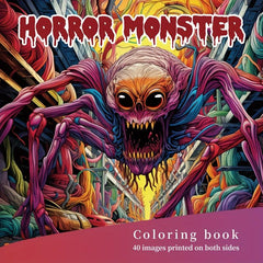 40pcs Pictures 20pcs Thickened Paper Horror Monster Coloring Book