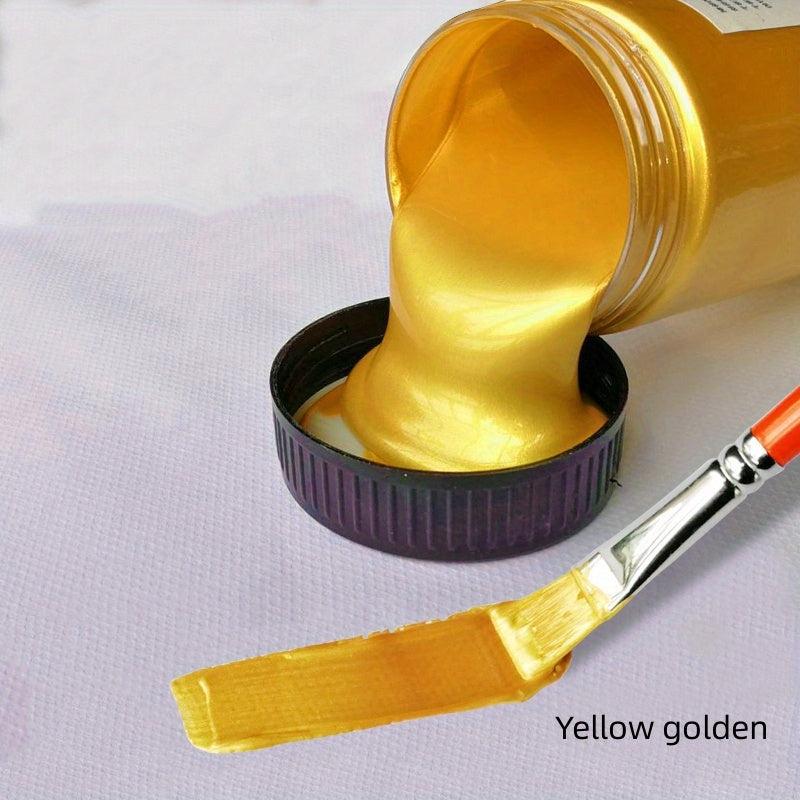 100ml Metallic Acrylic Paint Waterproof Fade Proof for DIY Hand Clothes