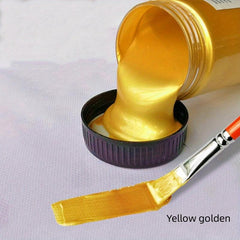 100ml Metallic Acrylic Paint Waterproof Fade Proof for DIY Hand Clothes