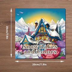 22pcs Thickened Paper Snow And Ice Coloring Book for Christmas Party Gift