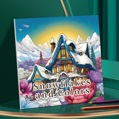 22pcs Thickened Paper Snow And Ice Coloring Book for Christmas Party Gift