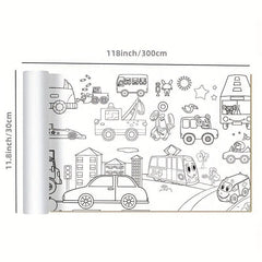 DIY Coloring Paper Roll 72x97 cm Animal Painting Gift