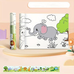 DIY Coloring Paper Roll 72x97 cm Animal Painting Gift