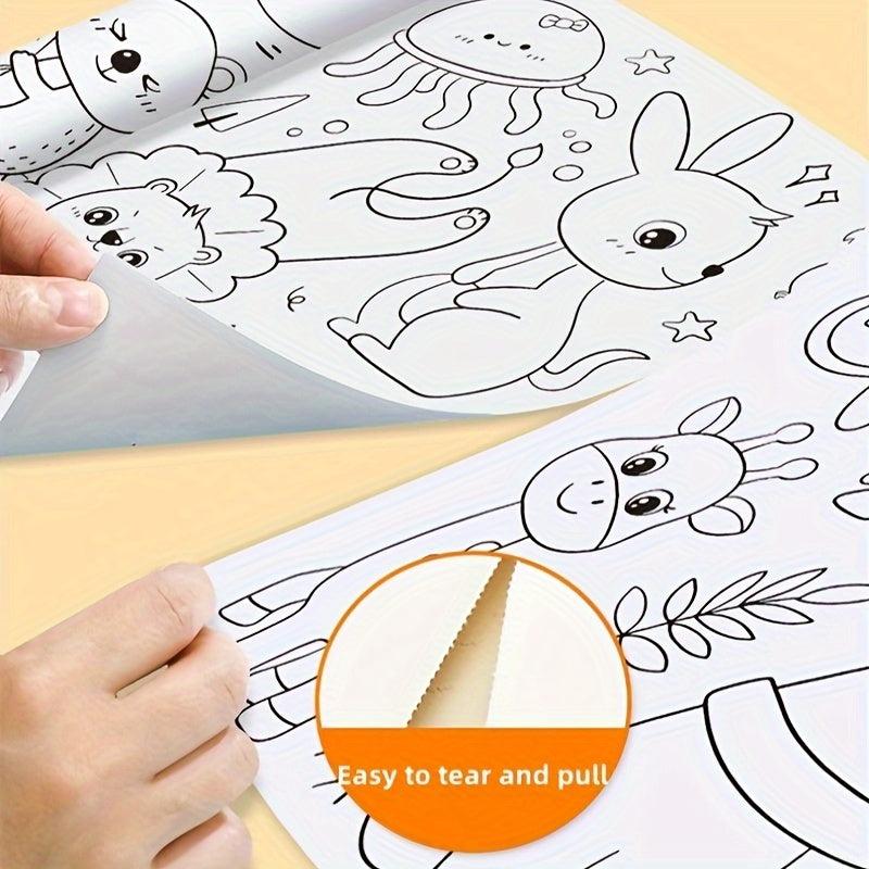 DIY Coloring Paper Roll 72x97 cm Animal Painting Gift