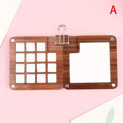 Wooden Watercolor Palette Box 15 Grids Magnetic Cap