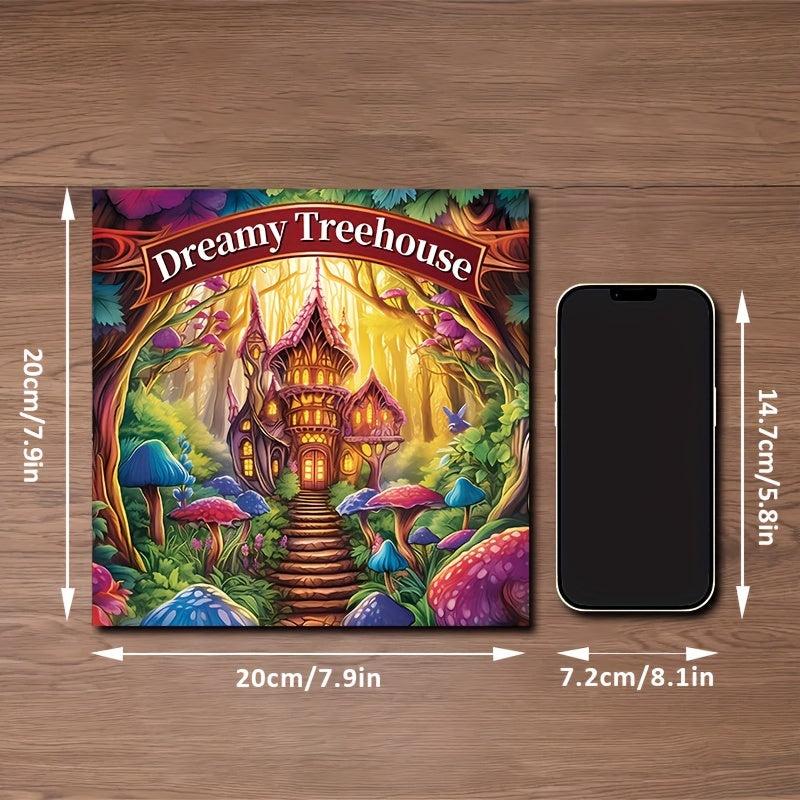 22pcs Thickened Paper Dream Tree House Coloring Book - Christmas Party Gift