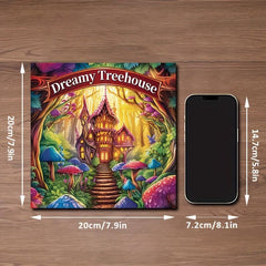 22pcs Thickened Paper Dream Tree House Coloring Book - Christmas Party Gift