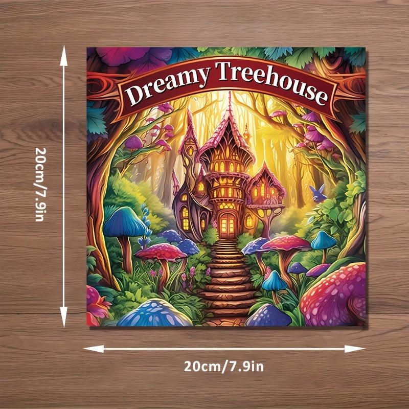 22pcs Thickened Paper Dream Tree House Coloring Book - Christmas Party Gift
