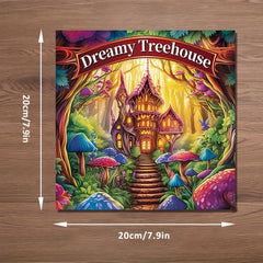 22pcs Thickened Paper Dream Tree House Coloring Book - Christmas Party Gift