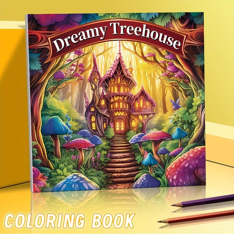 22pcs Thickened Paper Dream Tree House Coloring Book - Christmas Party Gift