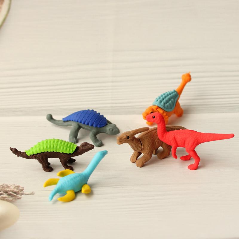 Dinosaur Eraser For Boys Cartoon Erasers Set Colorful Pencil Cleaner