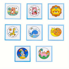 8pcs Cartoon DIY Irregular Graffiti Hand painted Fan